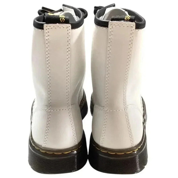 Dr Martens Boots Womens 8 38.5 White Zavala Lace Up Smooth Leather Combat NEW - Picture 5 of 9